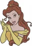 Beauty And The Beast Belle Expressive Portraits Various Emotions And Headshots - Filled Embroidery Design - 1068