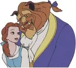 Beauty And The Beast Belle And Beast Tender Moments Close Up Portraits Interactions - Filled Embroidery Design - 1089