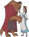 Beauty And The Beast Belle And Beast Dramatic Romantic Poses Embraces Close Ups - Filled Embroidery Design - 1092