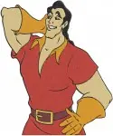 Disney Beauty Beast Gaston And Belle Muscular Villain Poses Confrontation - Filled Embroidery Design - 1134