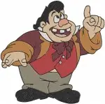 Disney Beauty Beast Lefou Gaston Close Up Bimbette Village Characters Set - Filled Embroidery Design - 1138