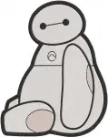 Big Hero 6 Baymax In Regular Form And Red Armored Suit Various Poses - Filled Embroidery Design - 1254
