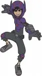 Big Hero 6 Hiro Hamada In Armor And Casual Attire With Armored Baymax Team - Filled Embroidery Design - 1272
