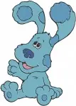 Blues Clues Blue The Dog Various Cute Expressions And Adorable Poses - Filled Embroidery Design - 1290