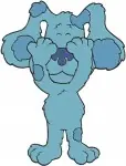 Blues Clues Blue The Dog Various Cute Expressions And Adorable Poses - Filled Embroidery Design - 1293