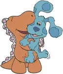 Blues Clues Blue As Reindeer Magenta And Green Puppy Character Collection - Filled Embroidery Design - 1299