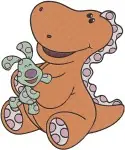Blues Clues Blue Magenta And Green Puppy Dinosaur Costume Fun Playtime - Filled Embroidery Design - 1302