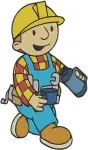 Bob The Builder Bob With Various Construction Tools Shovel And Toolbox - Filled Embroidery Design - 1304