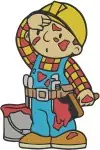 Bob The Builder Characters Scarecrow Bob Dizzy Muck And Pilchard The Cat - Filled Embroidery Design - 1307