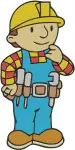 Bob The Builder Characters Scarecrow Bob Dizzy Muck And Pilchard The Cat - Filled Embroidery Design - 1308