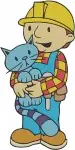 Bob The Builder With Pilchard Cat Scoop Digger Construction Team Kids Show Bundle - Filled Embroidery Design - 1316
