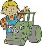 Bob The Builder With Pilchard Cat Scoop Digger Construction Team Kids Show Bundle - Filled Embroidery Design - 1318