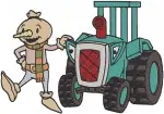 Bob The Builder Wendy With Muck Truck Pilchard Cat Dizzy Cement Mixer Set - Filled Embroidery Design - 1321