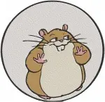 Disney Bolt Rhino The Hamster Fanboy In Ball Mittens Cat With Rhino Friends - Filled Embroidery Design - 1355