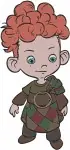 Disney Brave Merida Angus Horse Triplet Brothers Harris Hubert Hamish Bear Form - Filled Embroidery Design - 1359