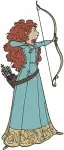 Disney Brave Merida Archer Princess Queen Elinor Elegant Mother Scottish Royalty Bundle - Filled Embroidery Design - 1371