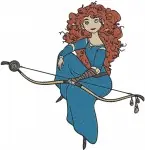 Disney Brave Merida Archer Princess Queen Elinor Elegant Mother Scottish Royalty Bundle - Filled Embroidery Design - 1373
