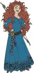 Disney Brave Merida With Bow Sitting With Angus Horse Scottish Highlands Collection - Filled Embroidery Design - 1379