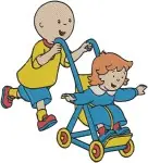 Caillou With Sister Rosie Friends Leo Clementine Playing Together Kids Show Bundle - Filled Embroidery Design - 1399