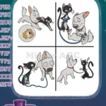 Disney Bolt Mittens Cat Rhino Hamster Group Poses Adventure Team Animal Buddies Bundle - Filled Embroidery Design - Instant Download