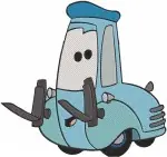 Disney Pixar Cars Mater Headphones Luigi Guido Francesco Bernoulli International - Filled Embroidery Design - 1413