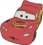 Disney Pixar Cars Lightning Mcqueen Rust Eze Sponsor Poses Red Race Car - Filled Embroidery Design - 1420