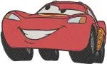 Disney Pixar Cars Lightning Mcqueen Rust Eze Sponsor Poses Red Race Car - Filled Embroidery Design - 1423