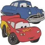Disney Pixar Cars Lightning Mcqueen Jackson Storm Cruz Ramirez Racing Rivals Collection - Filled Embroidery Design - 1432