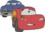 Disney Pixar Cars Lightning Mcqueen Jackson Storm Cruz Ramirez Racing Rivals Collection - Filled Embroidery Design - 1433