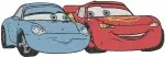 Disney Pixar Cars Sally Lightning Mcqueen Mater Lizzie Model T Radiator Springs - Filled Embroidery Design - 1436