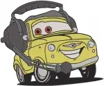 Disney Pixar Cars Sally Lightning Mcqueen Mater Lizzie Model T Radiator Springs - Filled Embroidery Design - 1439