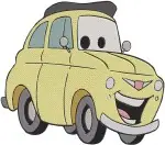 Disney Cars Luigi Guido Mater And School Bus Character Collection - Filled Embroidery Design - 1442