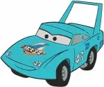 Disney Cars Sally Carrera And Doc Hudson Classic Radiator Springs Characters - Filled Embroidery Design - 1451