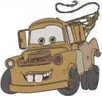 Disney Cars Chick Hicks And Mater The Tow Truck Racing Rivals And Friends - Filled Embroidery Design - 1453
