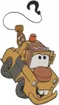 Disney Cars Mater The Tow Truck Various Funny Expressions And Poses Clip - Filled Embroidery Design - 1457