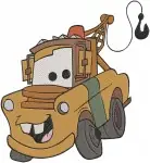 Disney Cars Mater The Tow Truck Various Funny Expressions And Poses Clip - Filled Embroidery Design - 1458