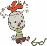 Chicken Little Character Dynamic Poses Surprised Expressions And Action Shots - Filled Embroidery Design - 1484