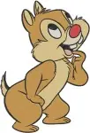 Chip And Dale Rescue Rangers Chip Dale Hawaiian Shirt Various Poses - Filled Embroidery Design - 1537