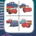 Disney Pixar Cars Lightning Mcqueen Jackson Storm Cruz Ramirez Racing Rivals Collection - Filled Embroidery Design - Instant Download