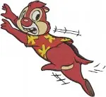 Disney Rescue Rangers Dale In Mug Gadget Hackwrench Fat Cat With Zipper Bundle - Filled Embroidery Design - 1567