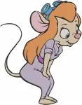 Disney Rescue Rangers Gadget Hackwrench Walking Standing Confident Inventor Set - Filled Embroidery Design - 1598