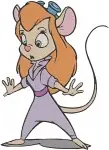 Disney Rescue Rangers Gadget Hackwrench Walking Standing Confident Inventor Set - Filled Embroidery Design - 1599