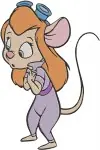 Disney Rescue Rangers Gadget Hackwrench Walking Standing Confident Inventor Set - Filled Embroidery Design - 1600