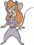 Disney Rescue Rangers Gadget Hackwrench Walking Standing Confident Inventor Set - Filled Embroidery Design - 1601