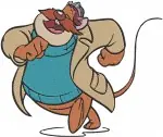 Disney Rescue Rangers Monterey Jack Action Poses Surprised Adventurous Mouse - Filled Embroidery Design - 1607