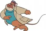 Disney Rescue Rangers Monterey Jack Action Poses Surprised Adventurous Mouse - Filled Embroidery Design - 1609
