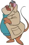 Disney Rescue Rangers Monterey Jack With Cheese Happy Content Strong Mouse - Filled Embroidery Design - 1610