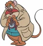 Disney Rescue Rangers Monterey Jack With Cheese Happy Content Strong Mouse - Filled Embroidery Design - 1611