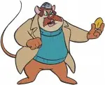 Disney Rescue Rangers Monterey Jack With Cheese Happy Content Strong Mouse - Filled Embroidery Design - 1612