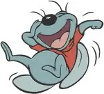 Disney Rescue Rangers Zipper The Fly Happy Laughing Active Flight Poses Set - Filled Embroidery Design - 1623